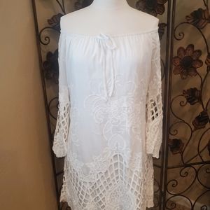 Union  of Angels off the shoulder dress